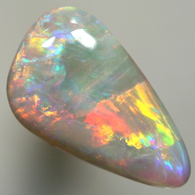 SOLID SEMI BLACK OPAL Very bright rolling flashes of red to orange to yellow. With VIDEO
